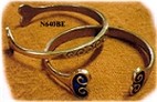 Bracelet en bronze patiné avec émaux Réf : N640BE